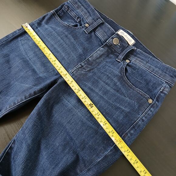 Madewell Skinny Skinny Ankle Zip Jeans size 27 med indigo blue mid-rise 28Wx29L - Picture 12 of 16